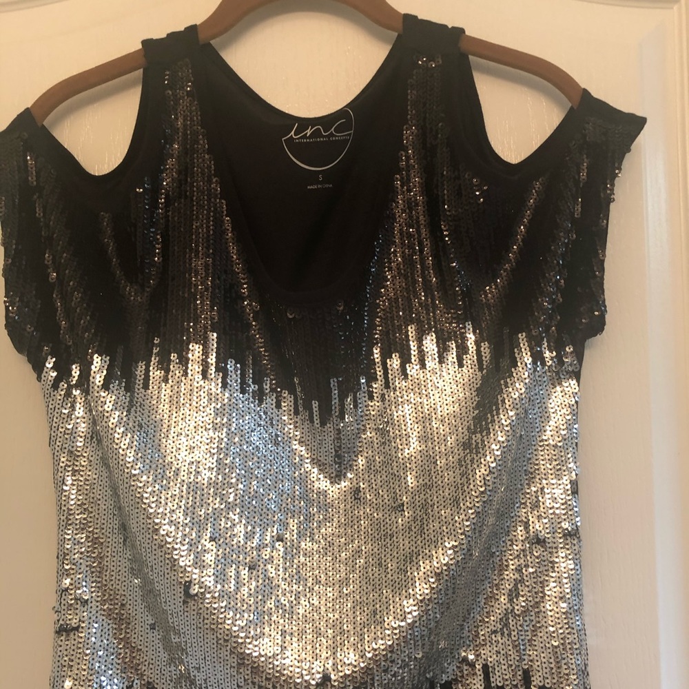 INC sequined top